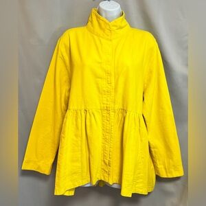 Vitamin Womens Denim Snap‎ Collared Blouse Cotton Pockets Sz Large Top Boho